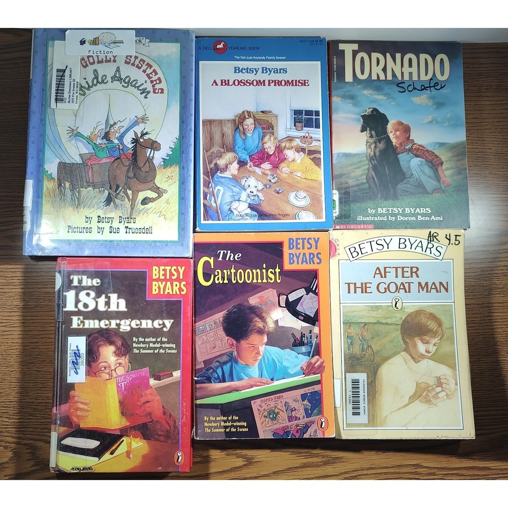 6 Lot Betsy Byars PB HB Tornado Cartoonist Blossom Promise After The Goat Man